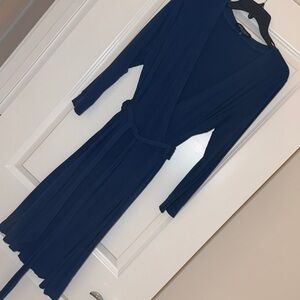 Navy Blue Wrap Dress